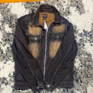Zip Through Washed Denim Jacket New